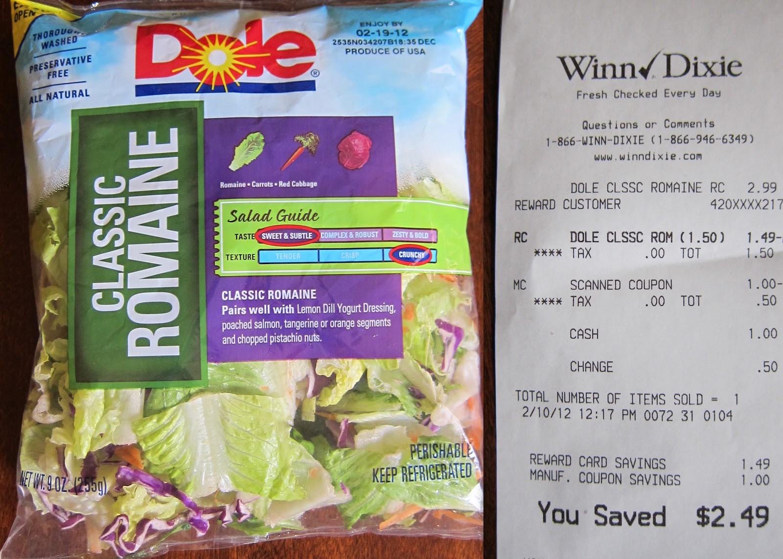 The Thrifty Deafies Winn Dixie CHEAP Dole Salad Mix 50¢