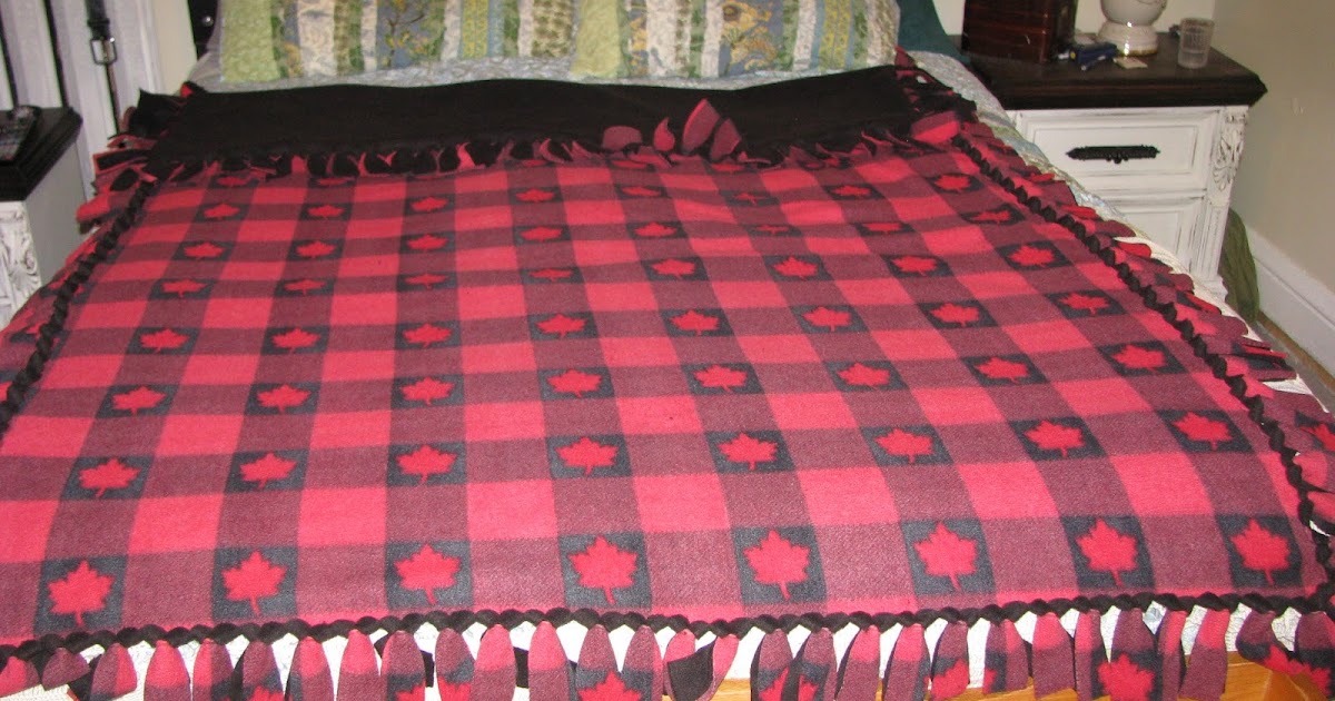 Campy Canadians Canadian Camp Blankets for everyone!! No sew fleece