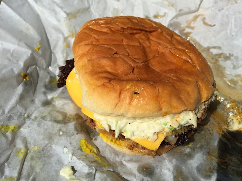 Chili Coleslaw Burger at Brooks' Sandwich House