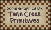 Thank you to Twin Creek Primitives for the use of free graphics