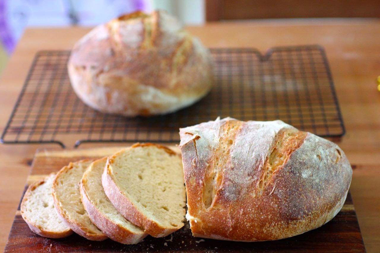 Green Gourmet Giraffe Celia's overnight sourdough bread step by step