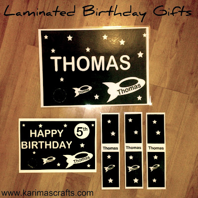 laminated birthday gifts