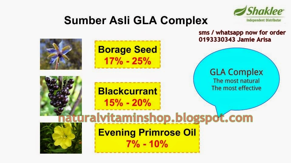 GLA Complex adalah EPO dari Shaklee Natural Vitamin Shop