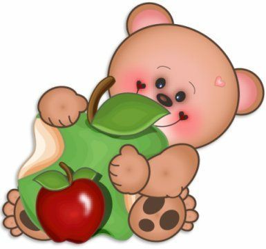 Dibujos coloreados osos con manzanas - Imagenes y dibujos para ...