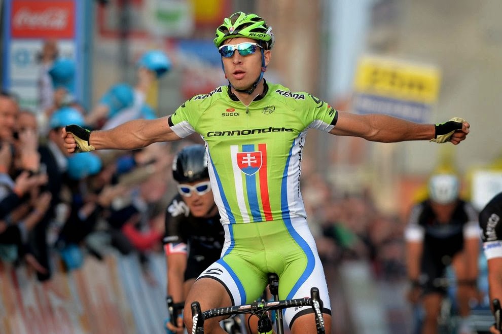 Peter Sagan celebra su victoria Peter Sagan celebra su victoria