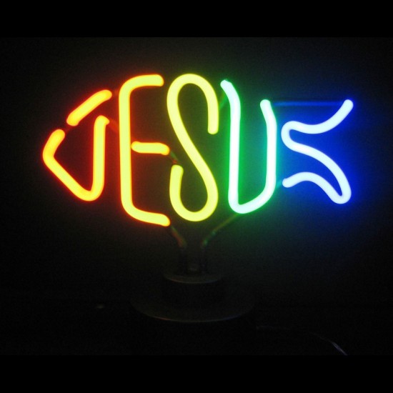 10 símbolos que reinan el mundo Jesus Fish Neon Sculpture 550x550 Jesus Fish Neon Sculpture 550x550 10 símbolos que reinan el mundo