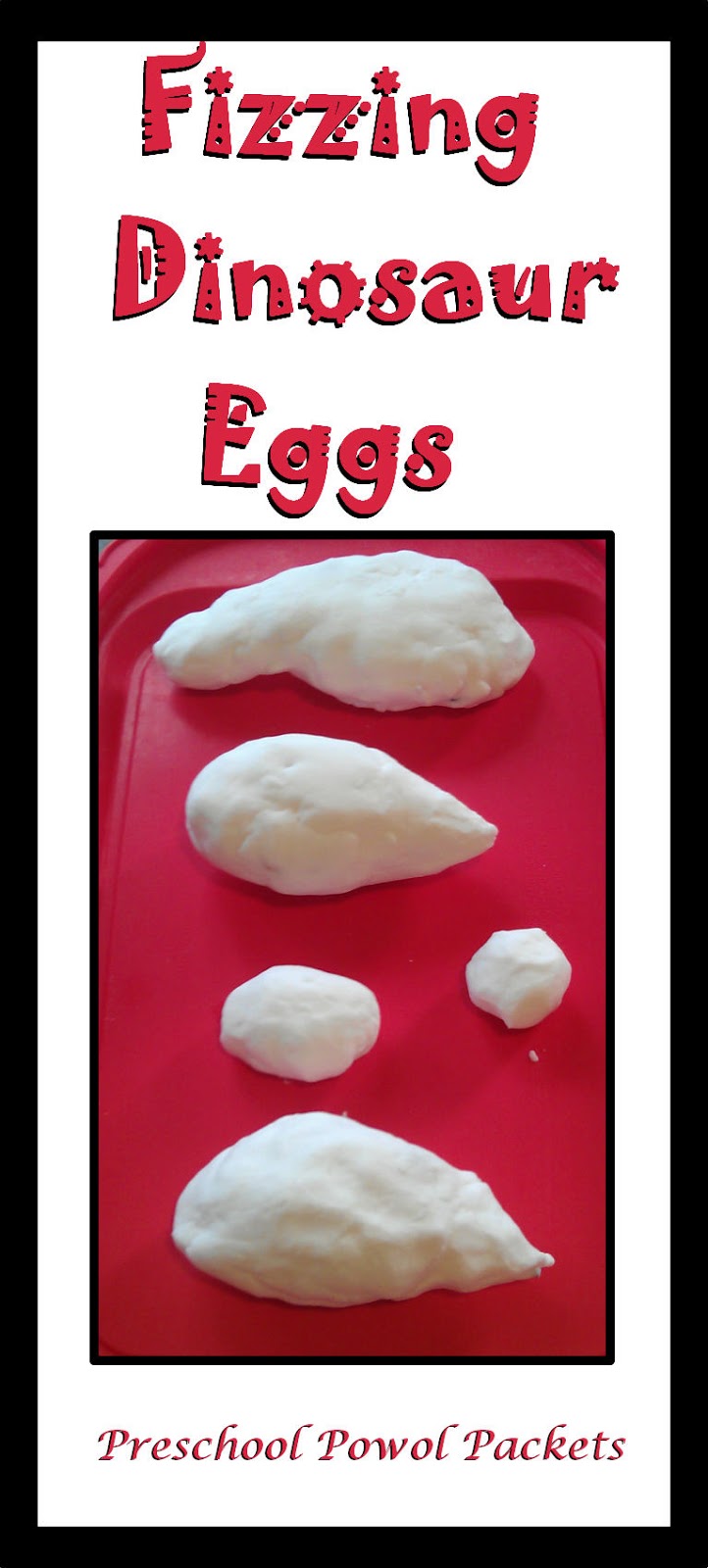 Fizzing Dinosaur Eggs Preschool Powol Packets