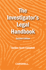 The Investigator's Legal Handbook, 2nd ed
