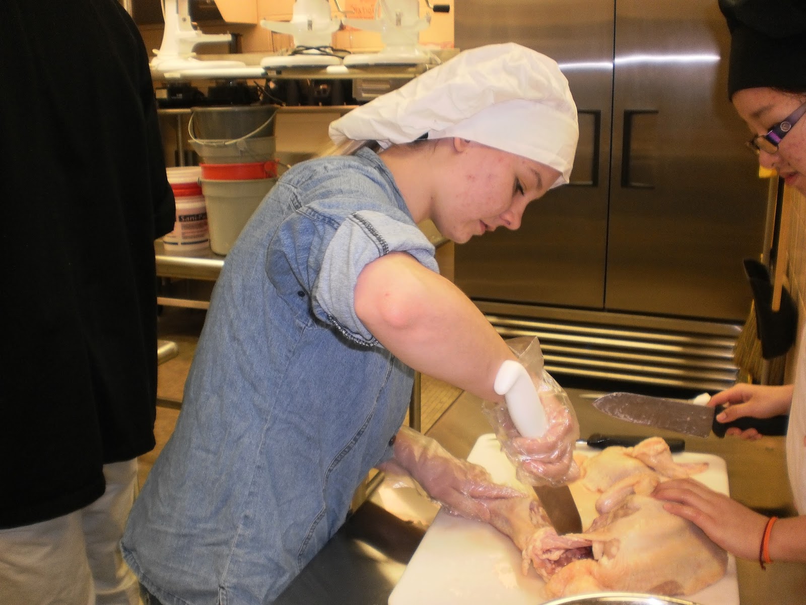 Apex High School Culinary Arts Chicken Fabrication