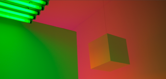 Carlos Cruz-Diez, 'Chromosaturation' (detail). Photo Author's Own.