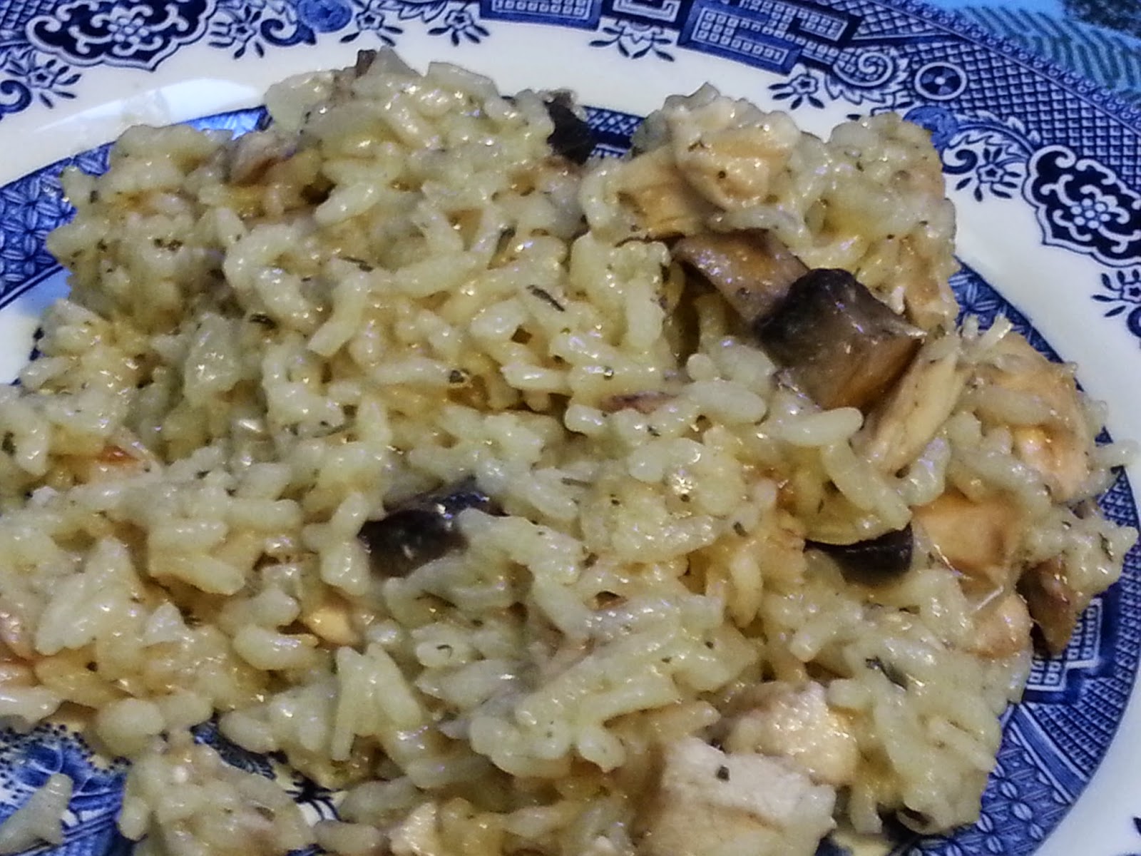 Simple Baking Chicken and Mushroom Risotto
