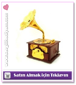 Sevgiliye farklı hediyeler Gramofon Müzik Kutusu