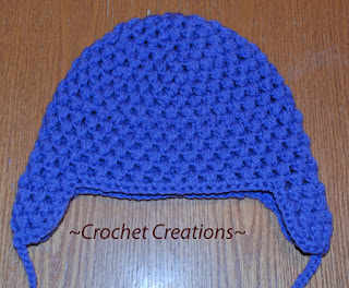 Crochet Puff Stitch Ear Flap Child Hat