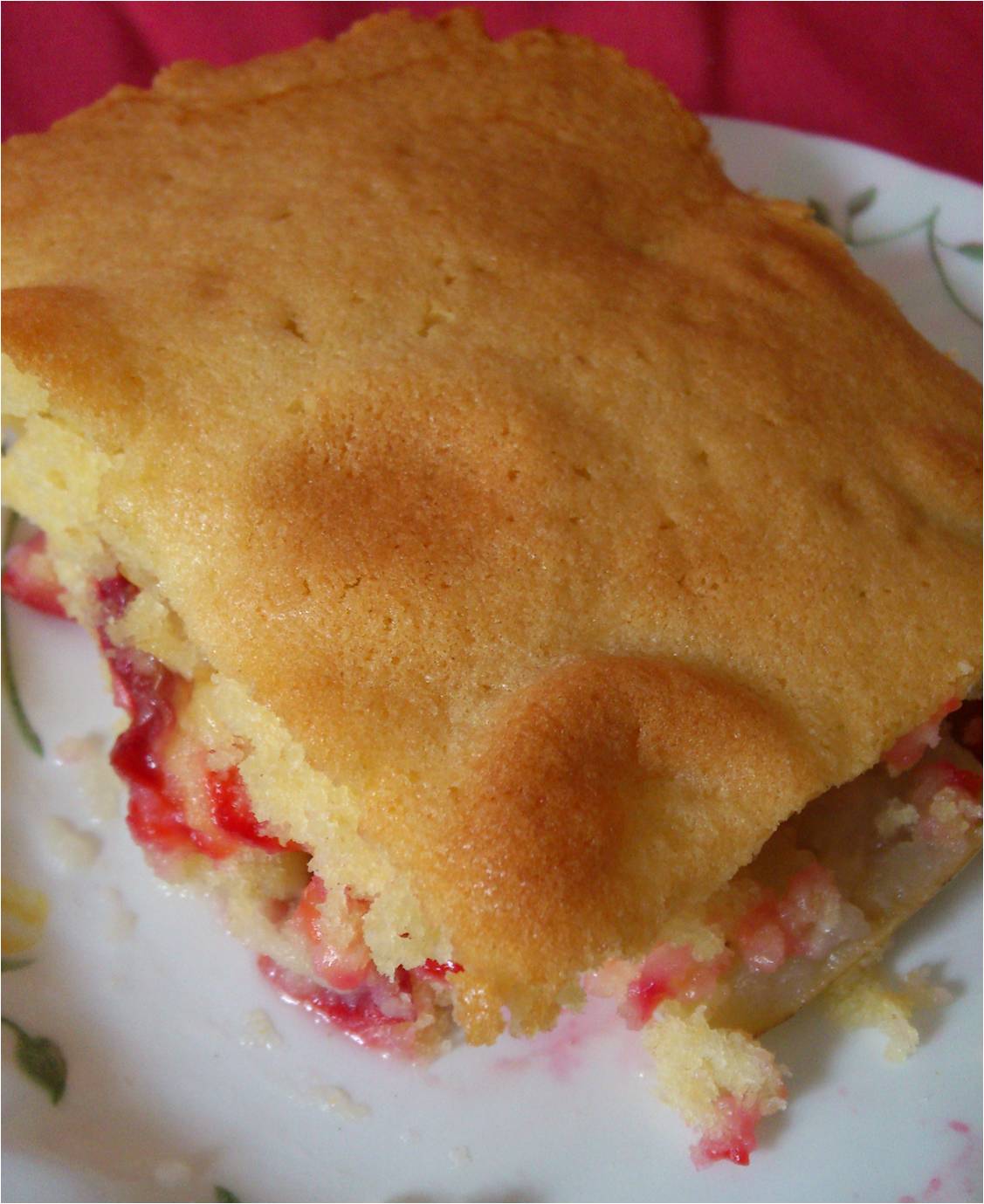 Plum and Pear Sponge Pudding Utterly Scrummy Food For Families