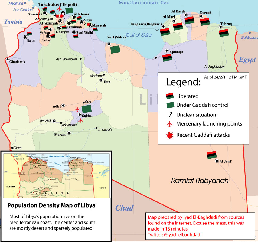 Libya Map War