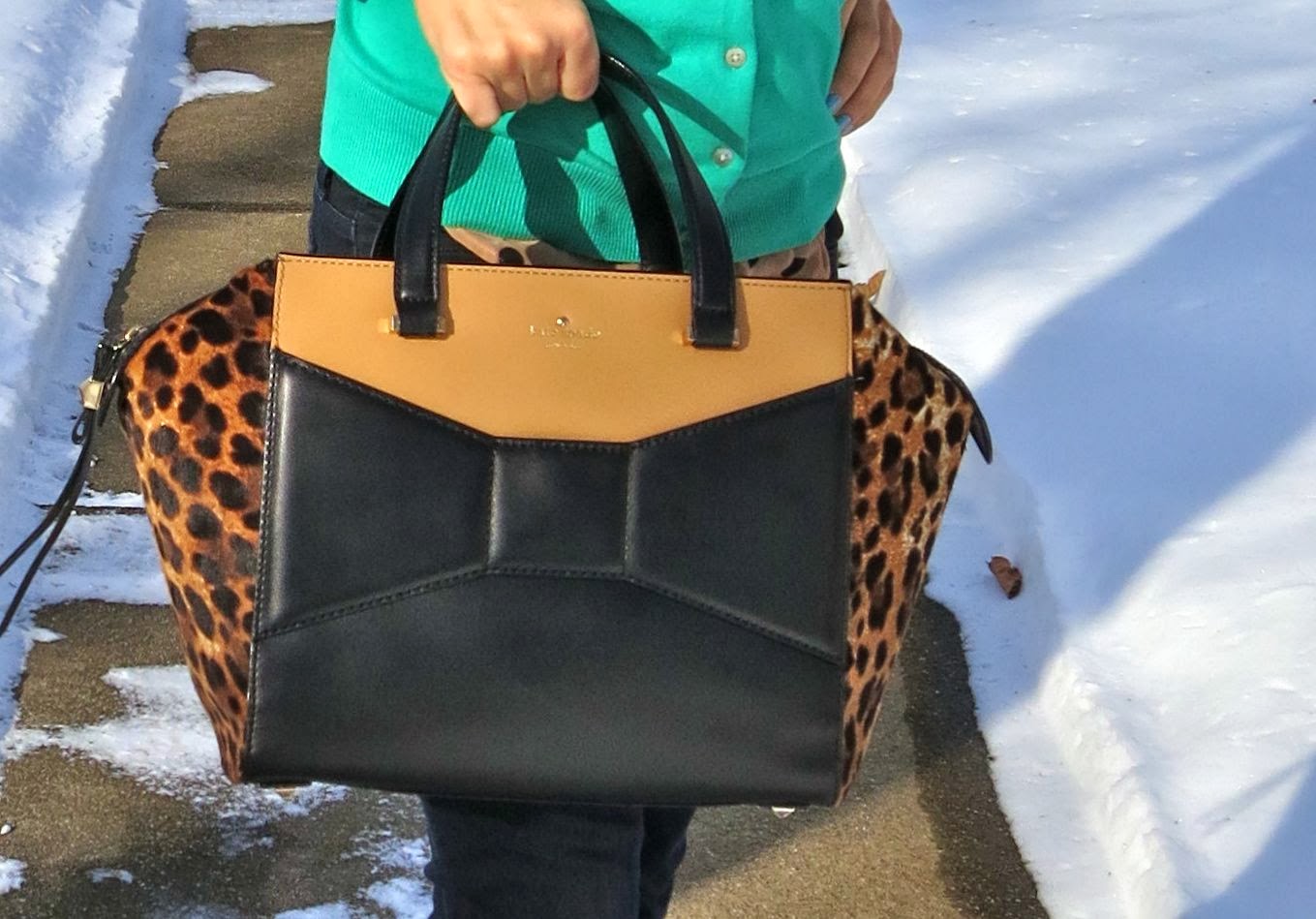 Kate Spade All Day Structured Tote Leopard Print