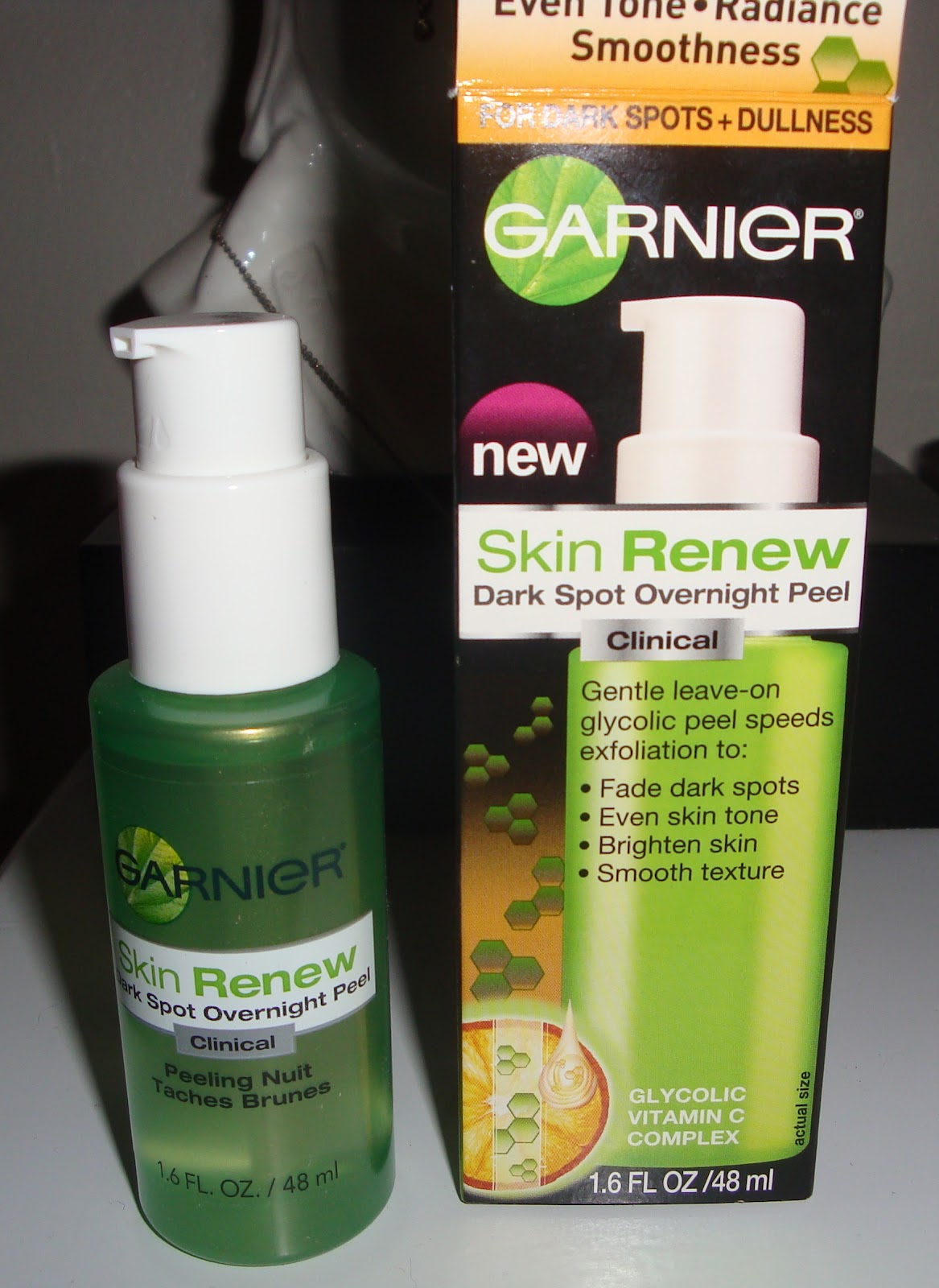 Green eyed Monster! Garnier Skin Renew dark spot Corrector & Peel