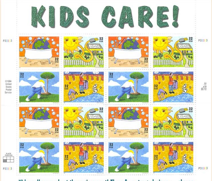 POSTCARDY the postcard explorer Kids Care Postage Stamps