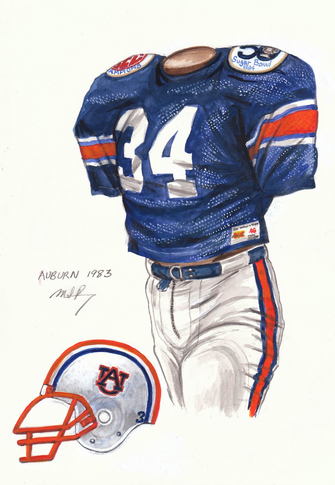 Auburn University Football Uniform and Team History | Heritage Uniforms