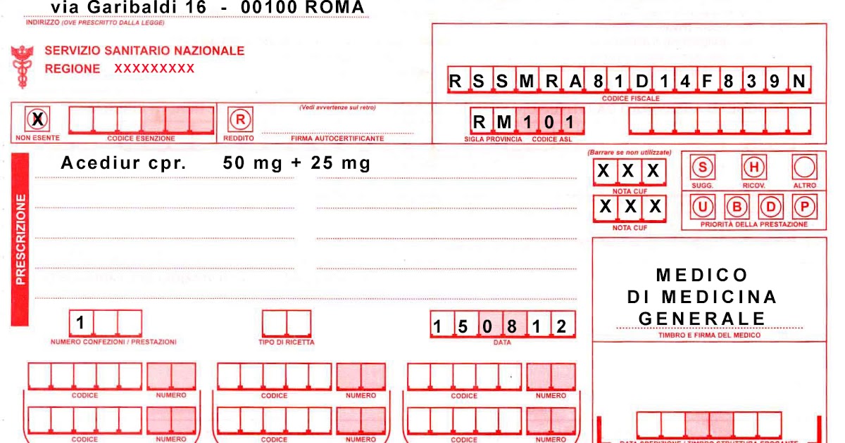 tipologia prescrizione sh