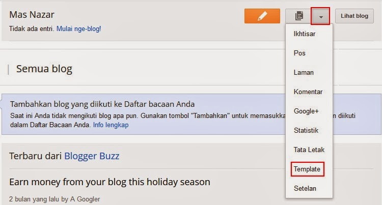 Cara Mengganti Template Blog di Blogger Cara Mengganti Template Blog di Blogger