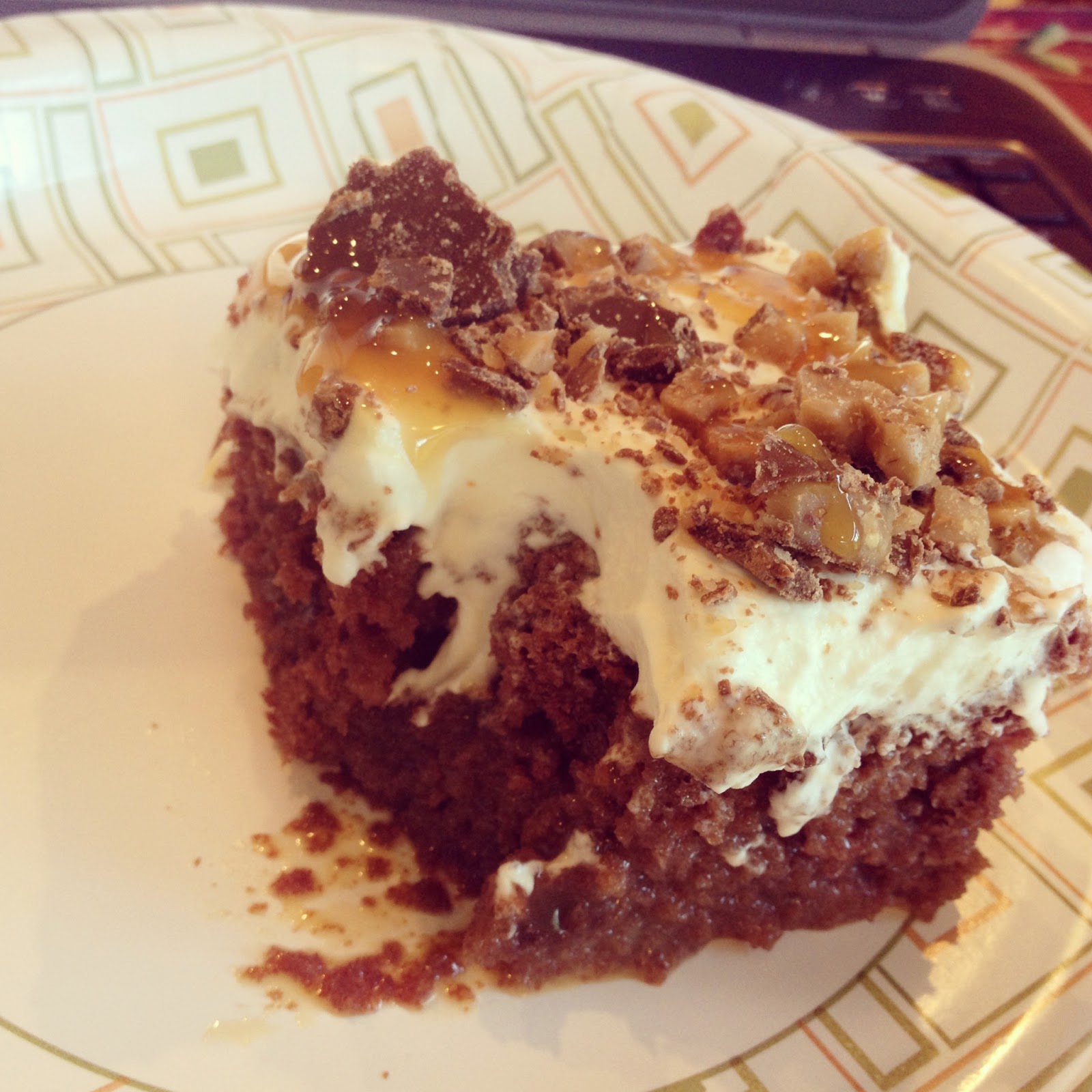 Domestic Deficit Disorder Heath Bar Cake