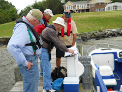 Inland Navigator candidates check in before boarding. Part 2 (Coastal) was on a big boat!