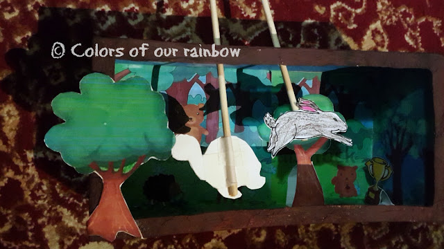 Turning a Story Book alive : D-I-Y Puppet Theater and puppets @http://colorsofourrainbow.blogspot.ae/