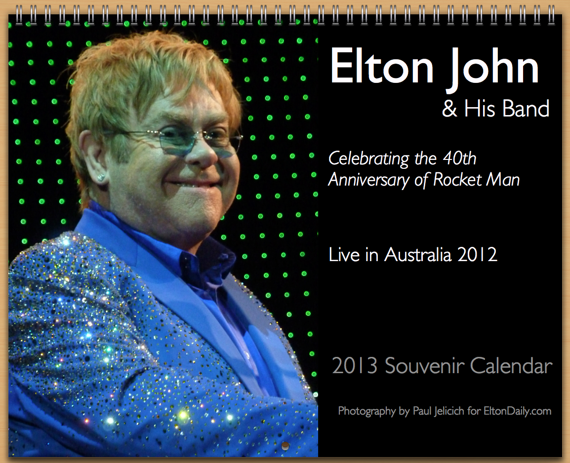 Elton Daily: Order Your 2013 Elton John Calendar Now