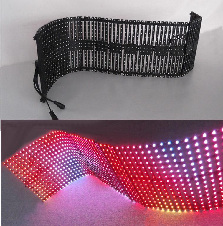 Flexible LED Video Curtain Display/Soft LED Screen/Folding Curved LED