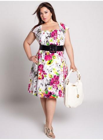 Vestido estampado de tallas grandes