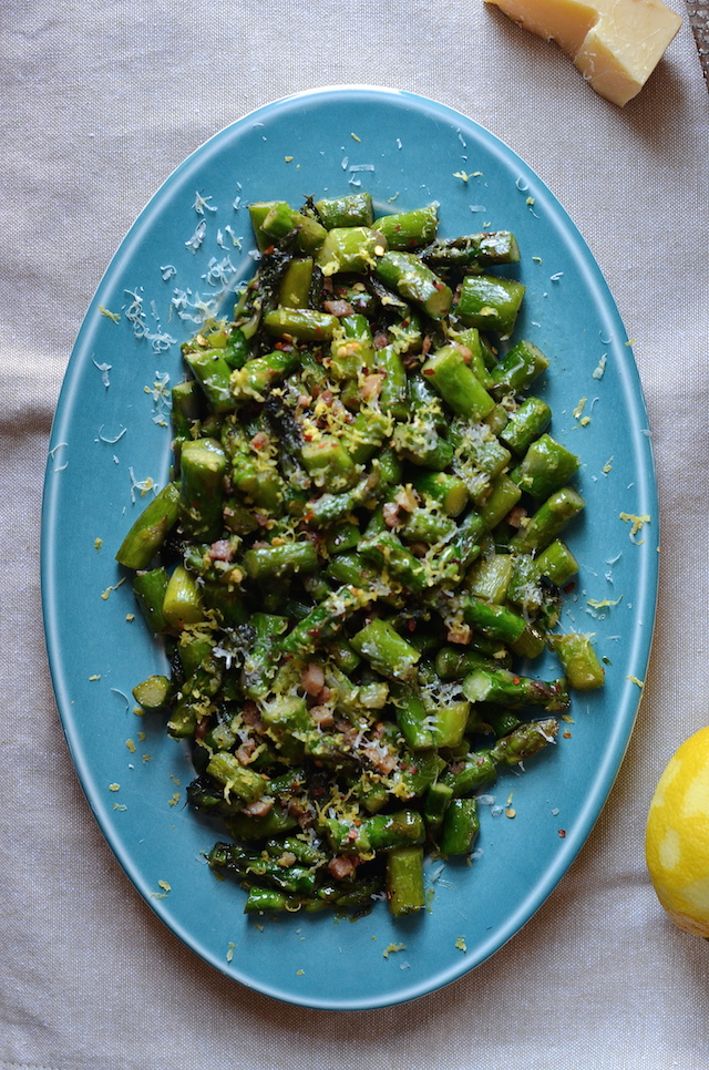 Chopped Asparagus with Pancetta & Garlic Always Order Dessert