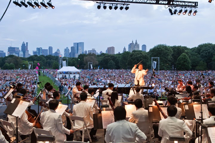 Resultado de imagen para Orquesta FilarmÃ³nica NY, Central Park 1986