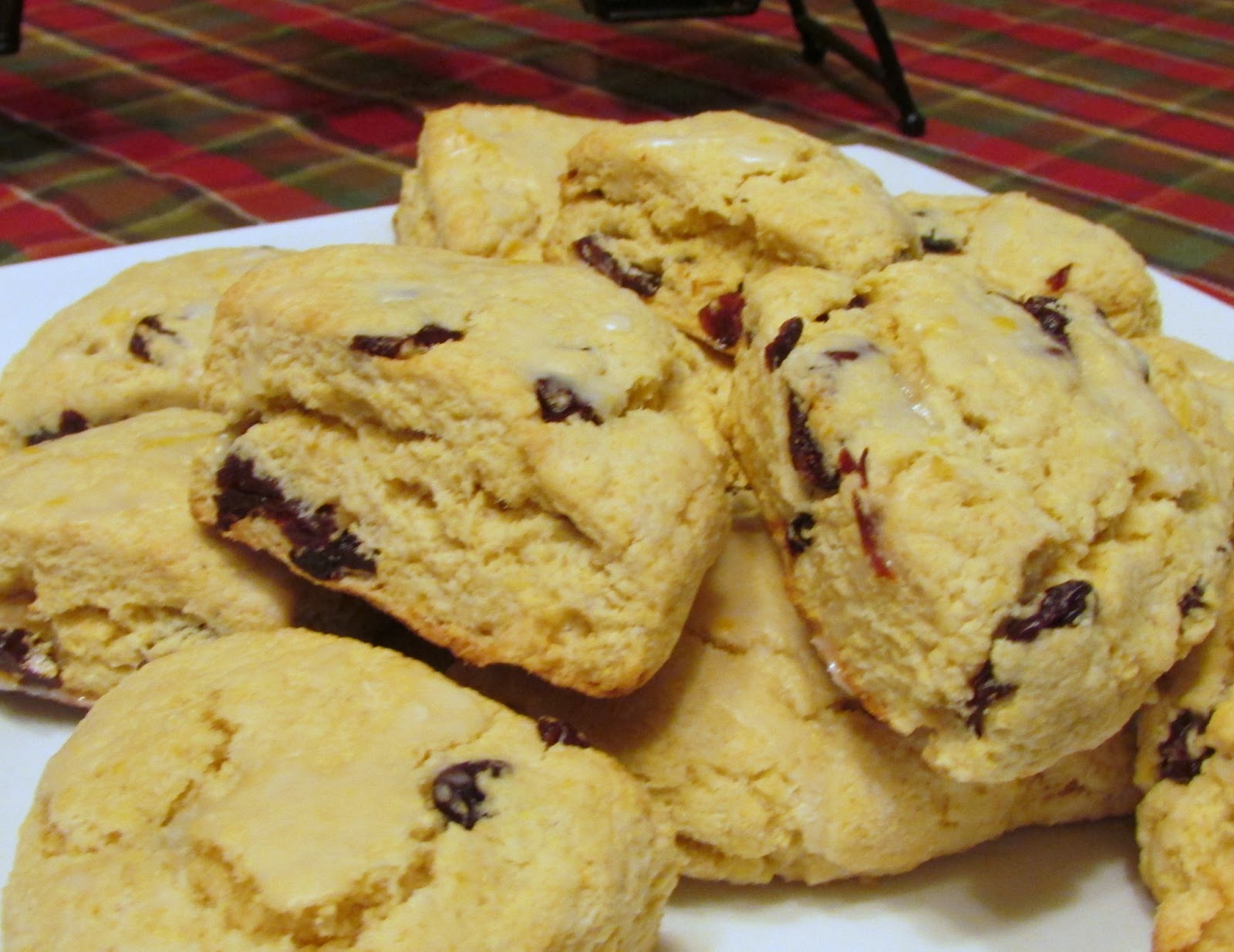 Baker Becky Lemon Cornmeal Scones with Dried Cherries