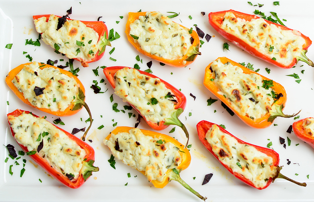 Savoring Time in the Kitchen Cheese and HerbStuffed Mini Bell Peppers
