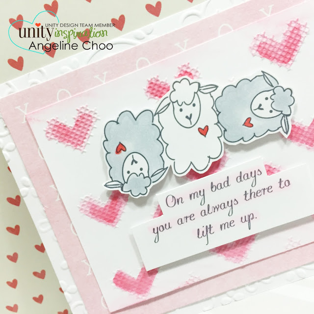 Unity Stamp: SOTW Reminder Lift me up with Angeline #unitystampco #scrappyscrappy #card #sotw