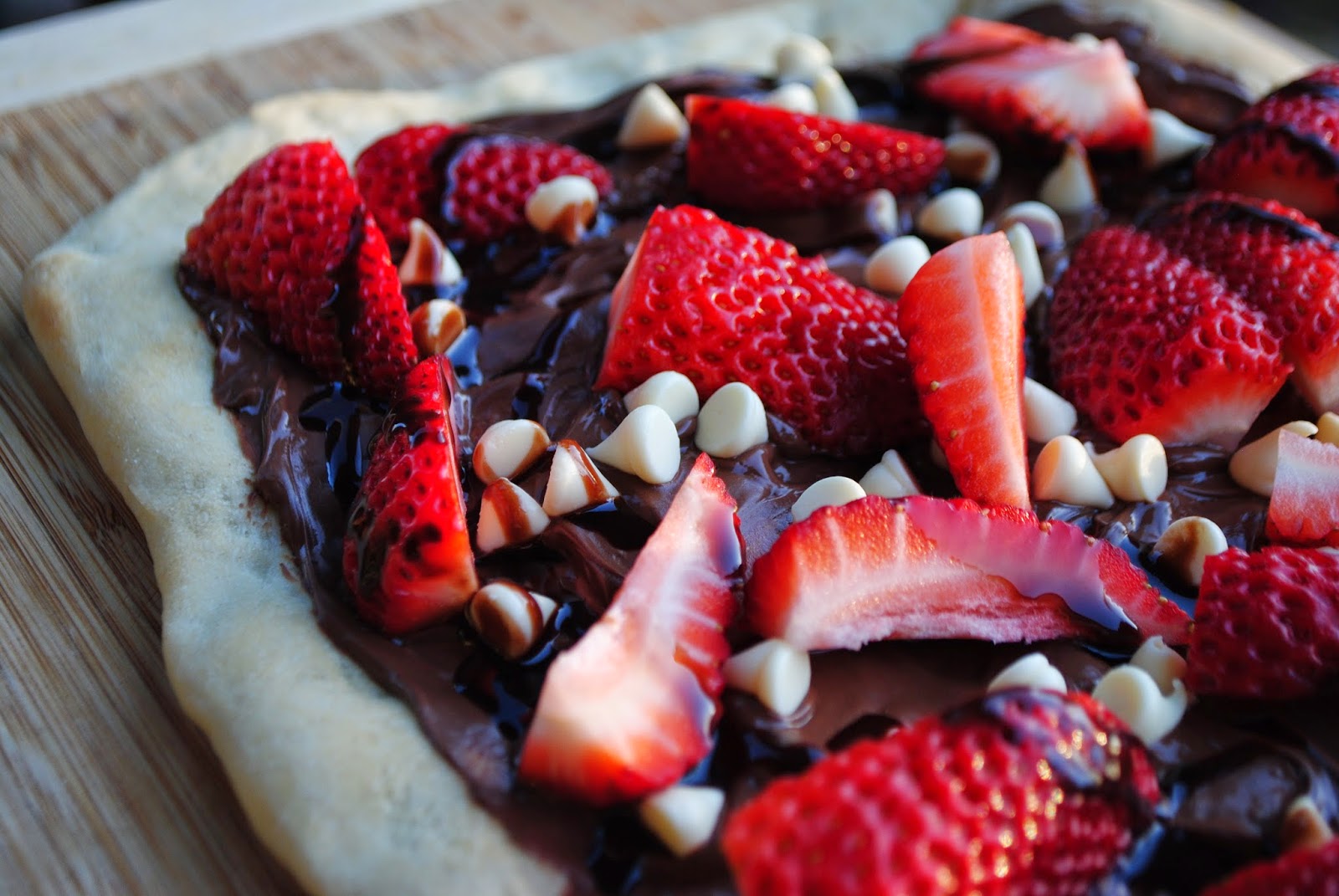 Dessert Pizza Chocolate with Strawberries OMG The Enchanted Spoon