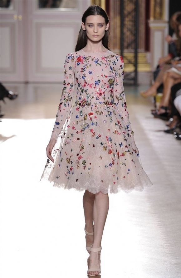 2013 Çiçekli elbise modelleri Zuhair Murad Desenli Elbise Modelleri 2013 Çiçekli elbise modelleri