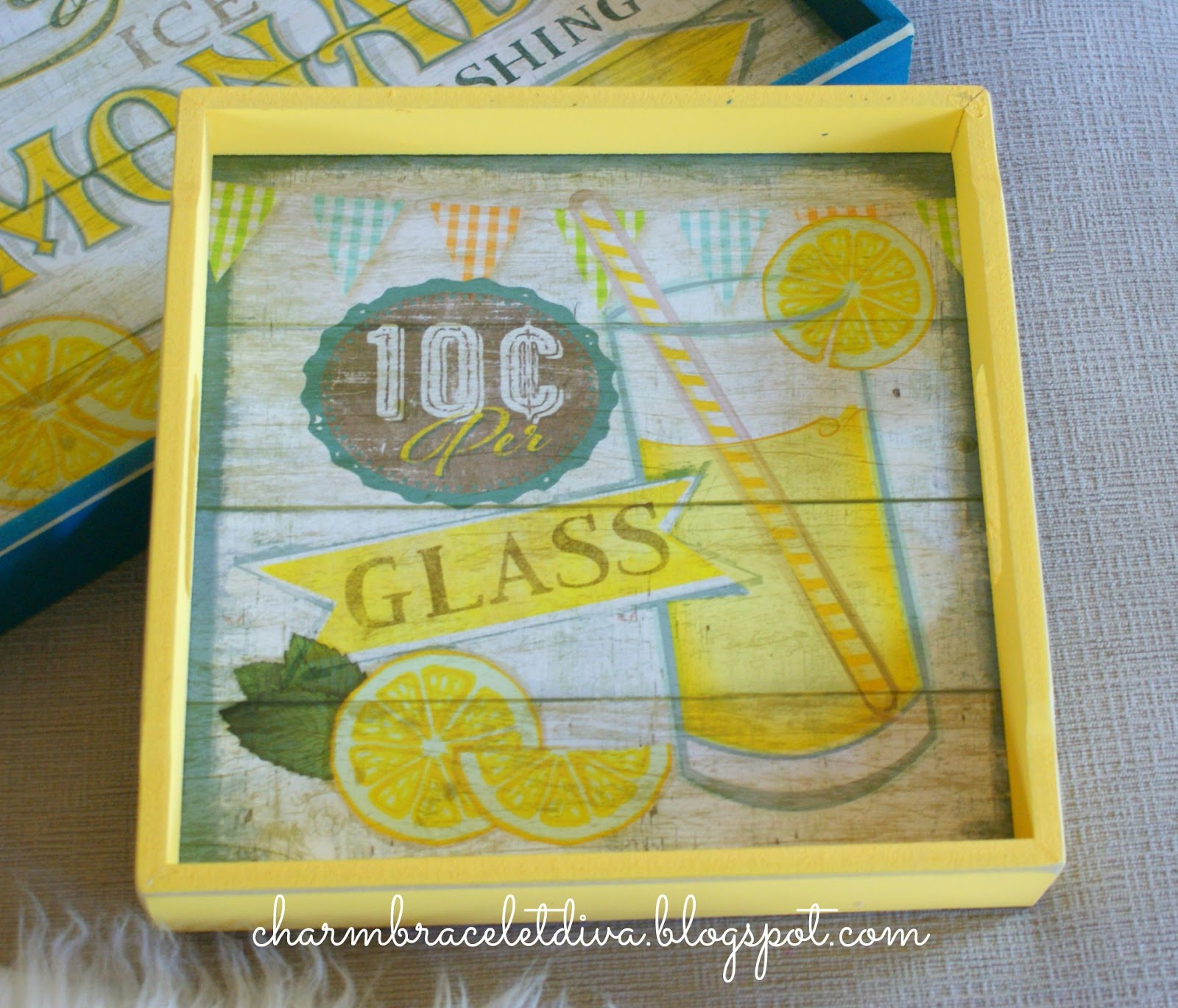 Our Hopeful Home Vintage Inspired Freshly Squeezed Lemonade Serving Trays