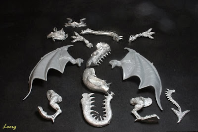 Despiece del dragón del Señor de las bestias Rakarth, dragonero Elfo Oscuro
