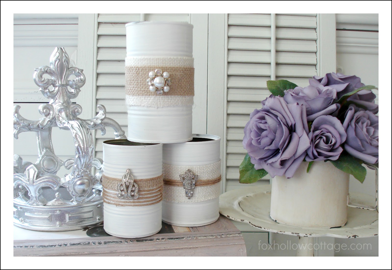 Shabby Vintage Tin Can Craft Fox Hollow Cottage