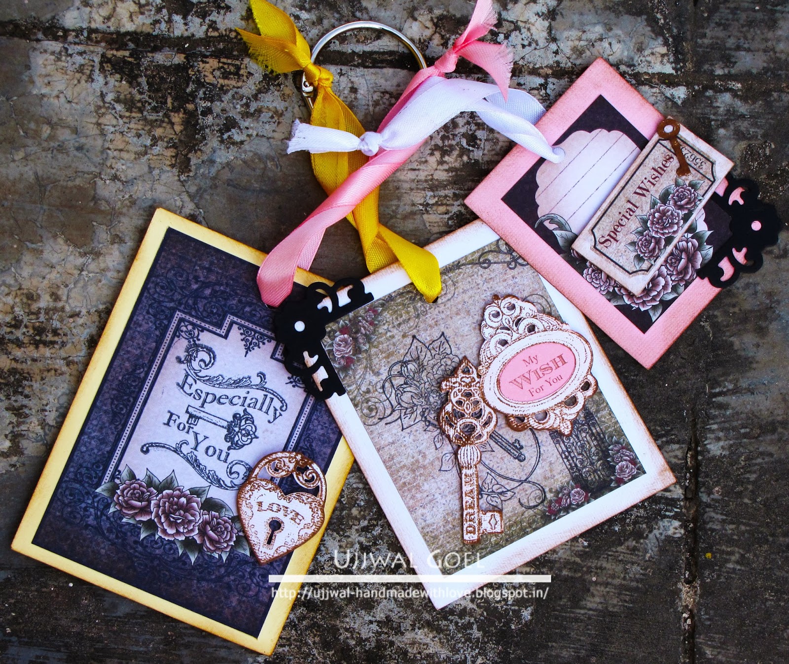 Floral Key Tags with Heartfelt Creations