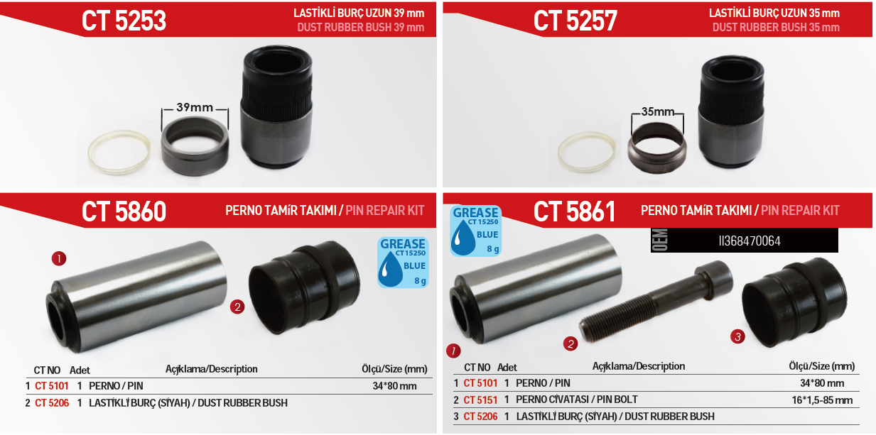 Continual Brake Caliper Repair Kits For Truck Bus and Van KNORR TYPE