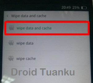 Pilih Wape Data Anda Cache Cara Mengatasi OPPO JOY R1001 Bootloop di Android