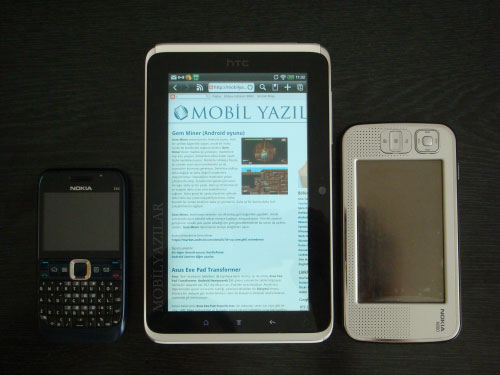 mobil yazilar htc flyer incelemesi