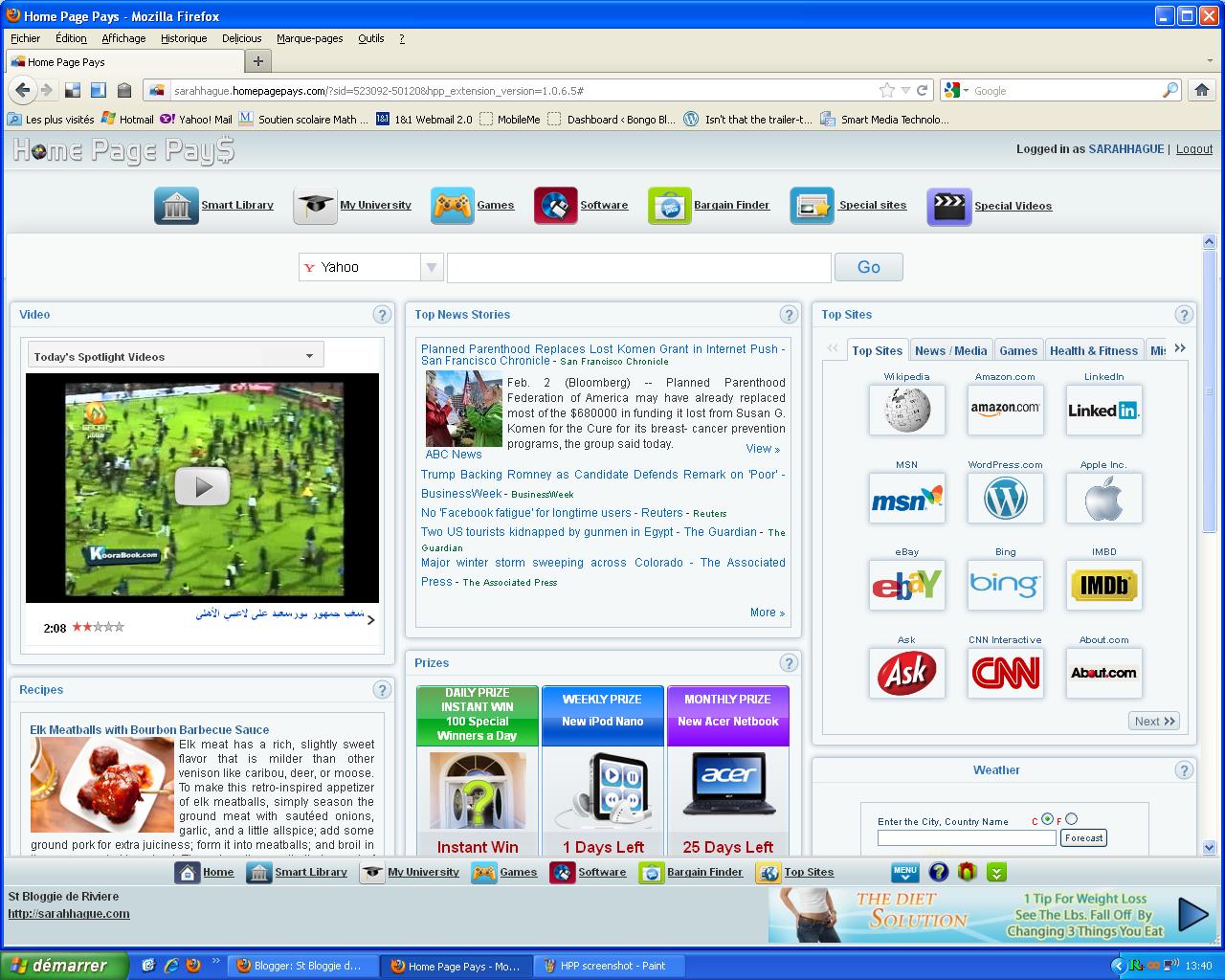 St Bloggie de Riviere: Arrondir les Fins du Mois with Home Page Pays