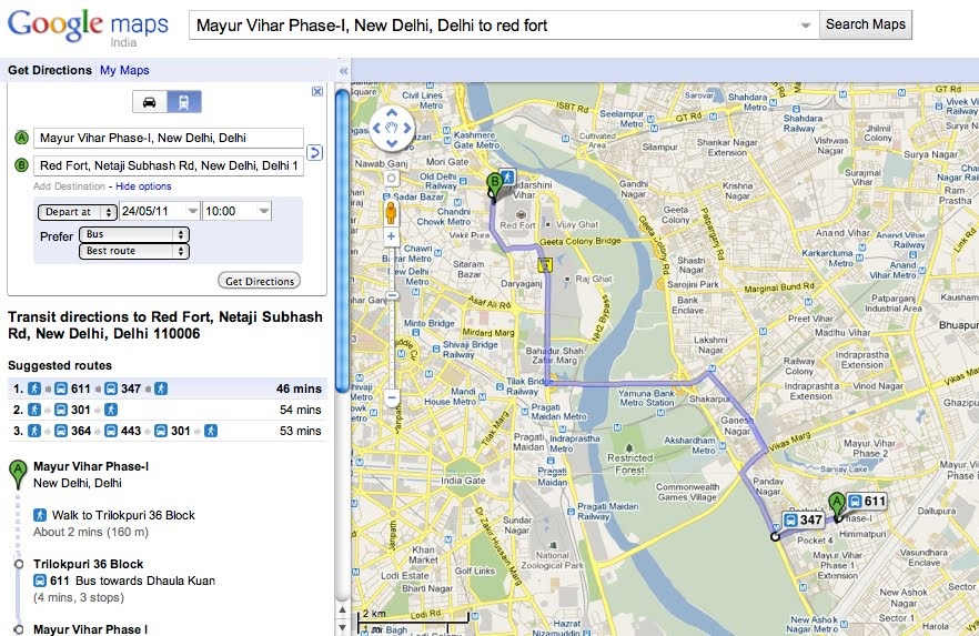 Ride On Delhi And Ahmedabad Buses With Google Maps