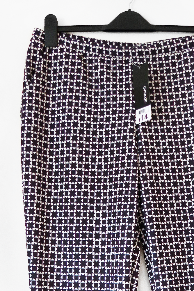 Geometric Patterned Trousers George Asda