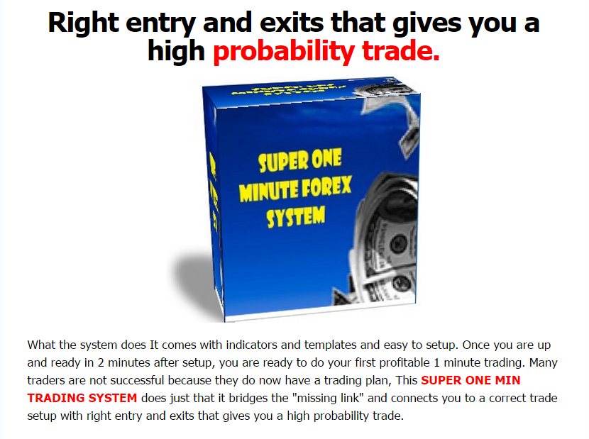 Super one minute forex system