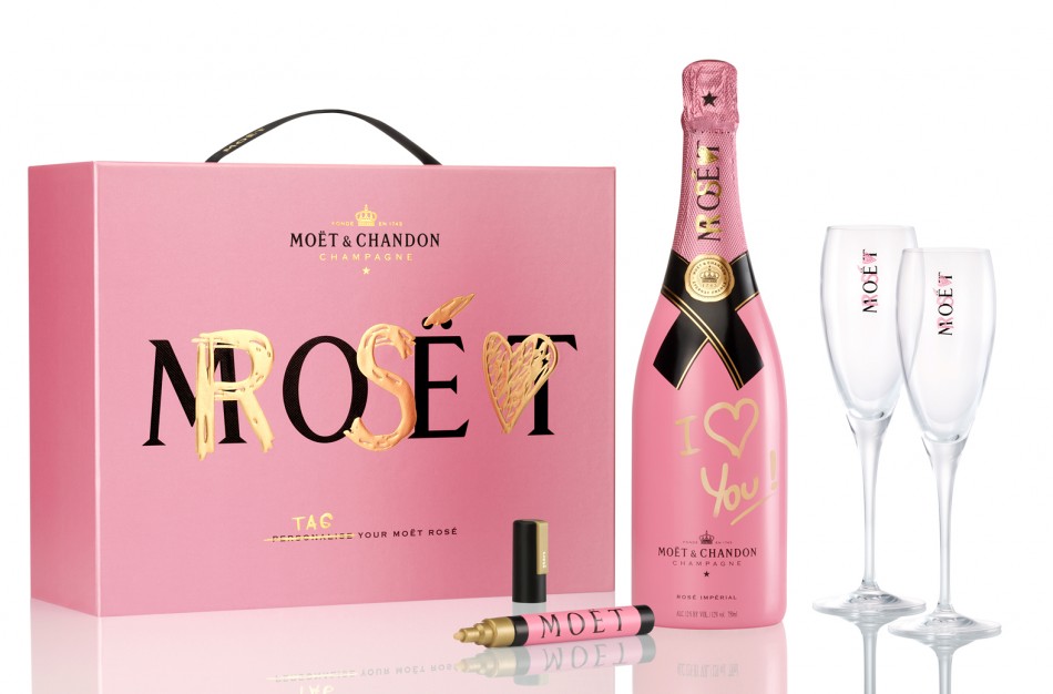 Luxury Life Design Personalized Rosé Impérial by Moët & Chandon For